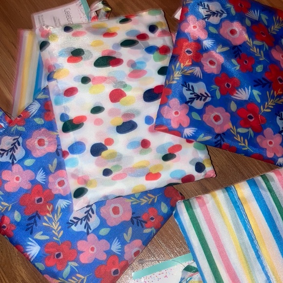 💜 NWOT reusable grocery farmers market shopping bag waterproof neon rainbow bag - Picture 2 of 2